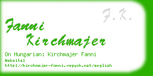 fanni kirchmajer business card
